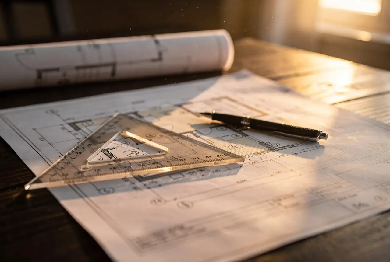 Architekturplanung und Baupläne